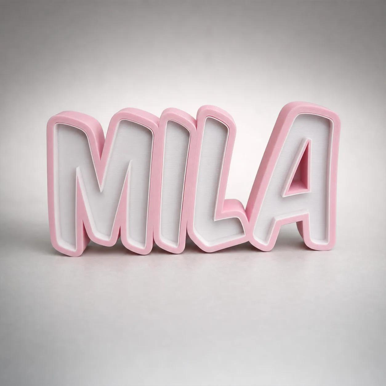 Prénom lumineux Mila